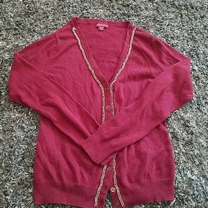 Red and gold sweater sz xs